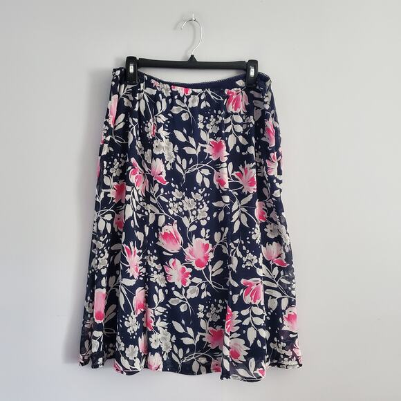Notations Floral Midi Maxi Skirt L - Picture 1 of 5